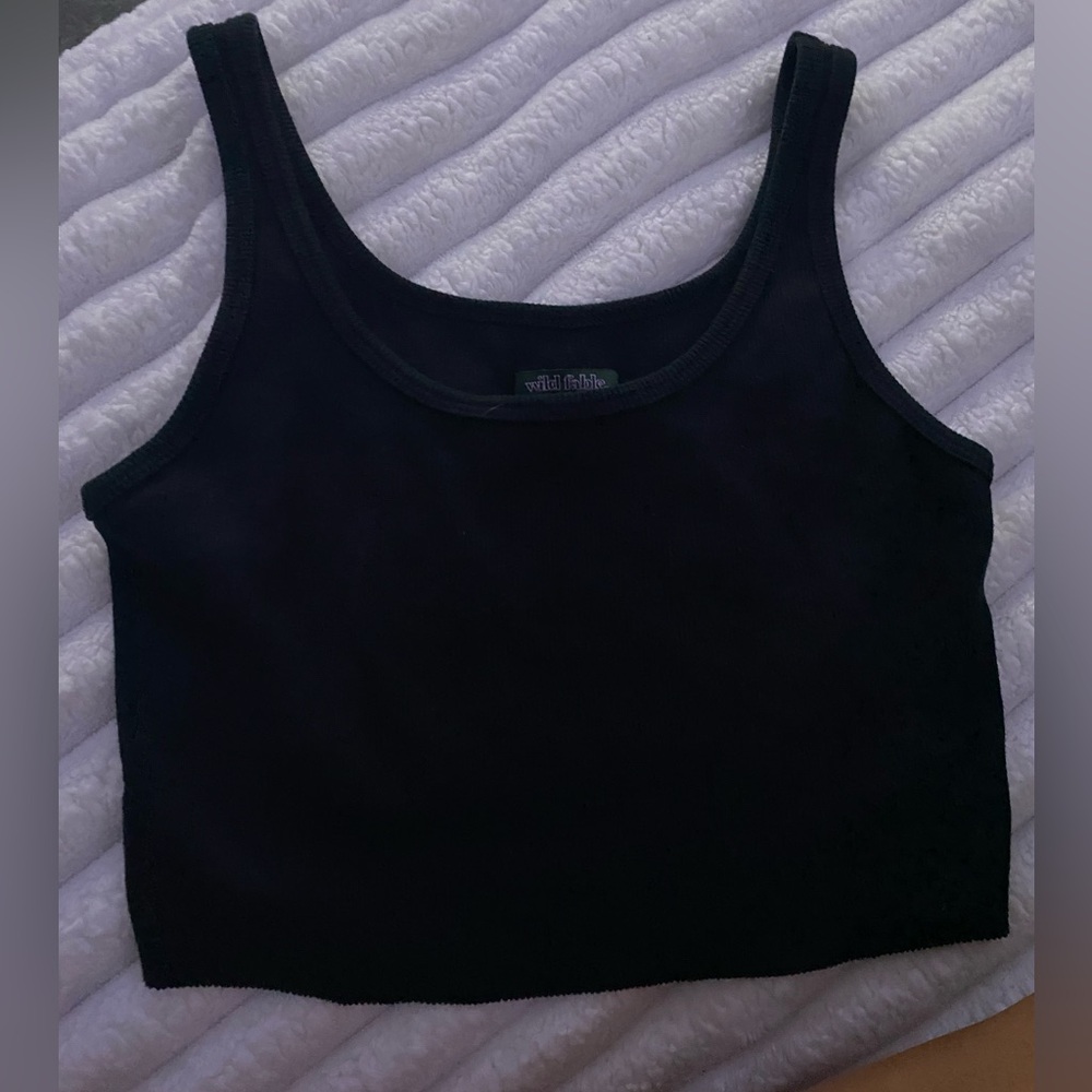 XS wild fable black cropped tank top